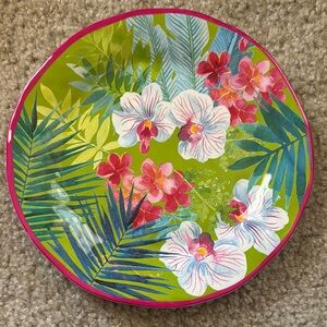Tropical Floral Melamine Plate